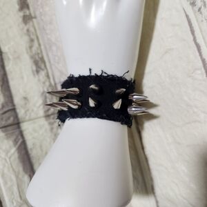 Goth Punk Grunge Edgy Black Spiked Bracelet